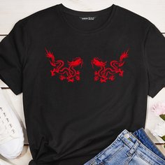 Животный Повседневный Футболки Shein