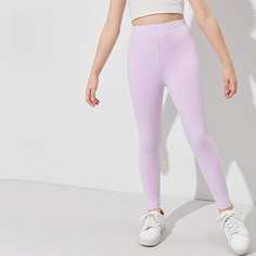 Однотонные леггинсы для девочек Shein