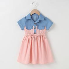 Платье на пуговицах для девочек Shein