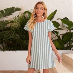 Платье в полоску Shein