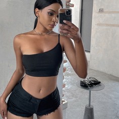 Короткий топ на одно плечо Shein