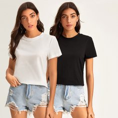 Футболка с коротким рукавом 2шт Shein