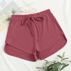 Асимметричные трикотажные шорты с узлом Shein