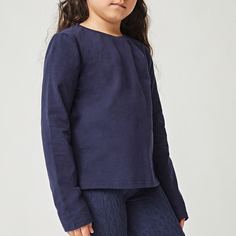 Однотонная футболка для девочек Shein