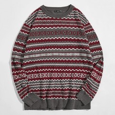 Мужской свитер Fair Isle Shein