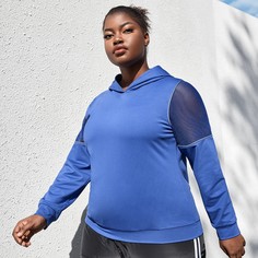 Контрастная сетка Спортивные топы размера плюс Shein