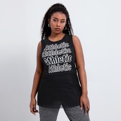 Контрастная сетка буква Спортивные топы размера плюс Shein