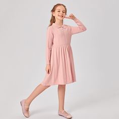 Платье-свитер с пуговицами для девочек Shein
