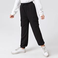 Джоггеры с карманом для девочек Shein