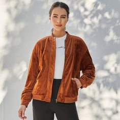 на молнии Одноцветный Повседневный жакеты Shein