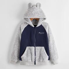 на молнии буква милый Куртки для мальчиков Shein