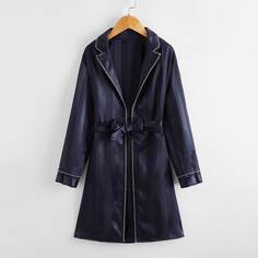 с поясом Повседневный Домашняя одежда для девочек Shein