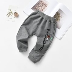 Спортивные брюки с текстовым узором для мальчиков Shein