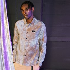 Аппликация тай дай Отпуск Мужские рубашки Shein