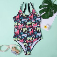 Животный Бохо Купальники для девочек Shein