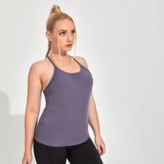 Одноцветный Спортивные топы размера плюс Shein