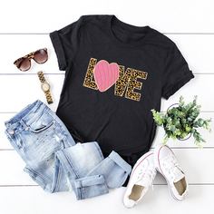 буква Повседневный Футболки Shein