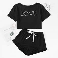 узел буква милый Пижама Shein