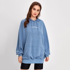 с вышивкой буква Повседневный Свитшоты Shein