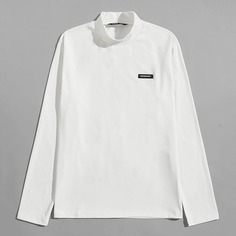 Мужская футболка с воротником-стойкой Shein