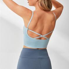 крест на крест Одноцветный Спортивные бюстгальтеры Shein