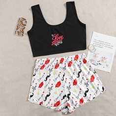 Объект милый Пижама размер плюс Shein