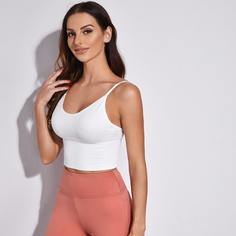 Однотонный спортивный бюстгальтер Shein