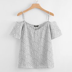 Блузка размера плюс с далматинским принтом Shein