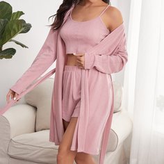 1шт домашний халат с поясом Shein