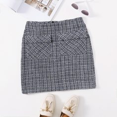 на молнии Повседневный Юбки Shein