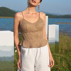 Кружевной топ с открытыми плечами Shein