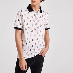 Мужская рубашка-поло с цветочным принтом Shein