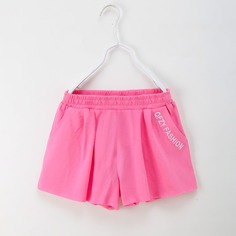 Шорты с карманом и текстовой вышивкой для девочек Shein