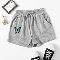 узел Животный Повседневный Шорты для девочек Shein