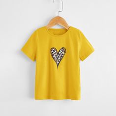 Футболка с оригинальным принтом для девочек Shein