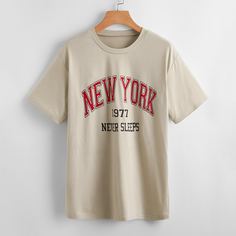 Футболка с текстовым принтом Shein