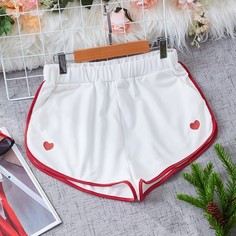 Контрастная отделка Сердечко Спортивный Шорты Shein