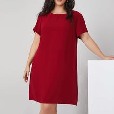 Однотонное платье размера плюс Shein