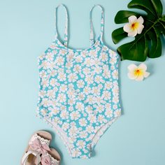 Цветочный милый Купальники для девочек Shein