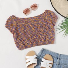 Повседневный Трикотажные топы Shein
