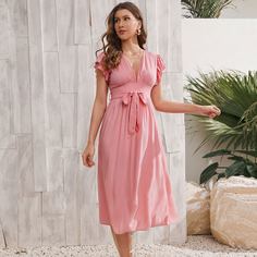 Платье с поясом Shein