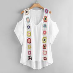 Накидка размера плюс с вставкой крючком Shein