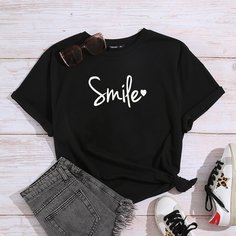 Футболка размера плюс с оригинальным принтом Shein