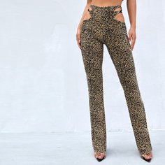 Брюки с леопардовым принтом Shein