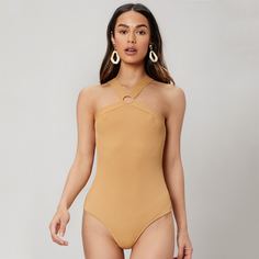 Боди из вискозы в рубчик Shein