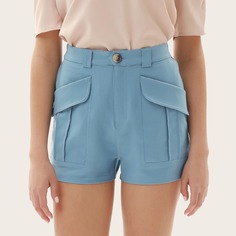 Однотонные шорты с карманом Shein