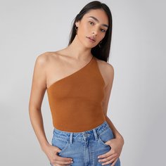 Топ из смесовой шерсти на одно плечо Shein