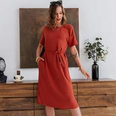 Платье с поясом Shein