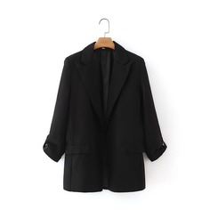 Ровный цвет Повседневный Блейзеры Shein