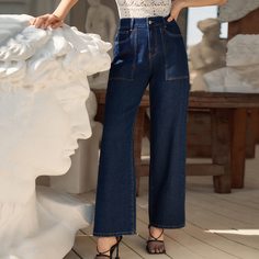 Широкие брюки из хлопка Shein